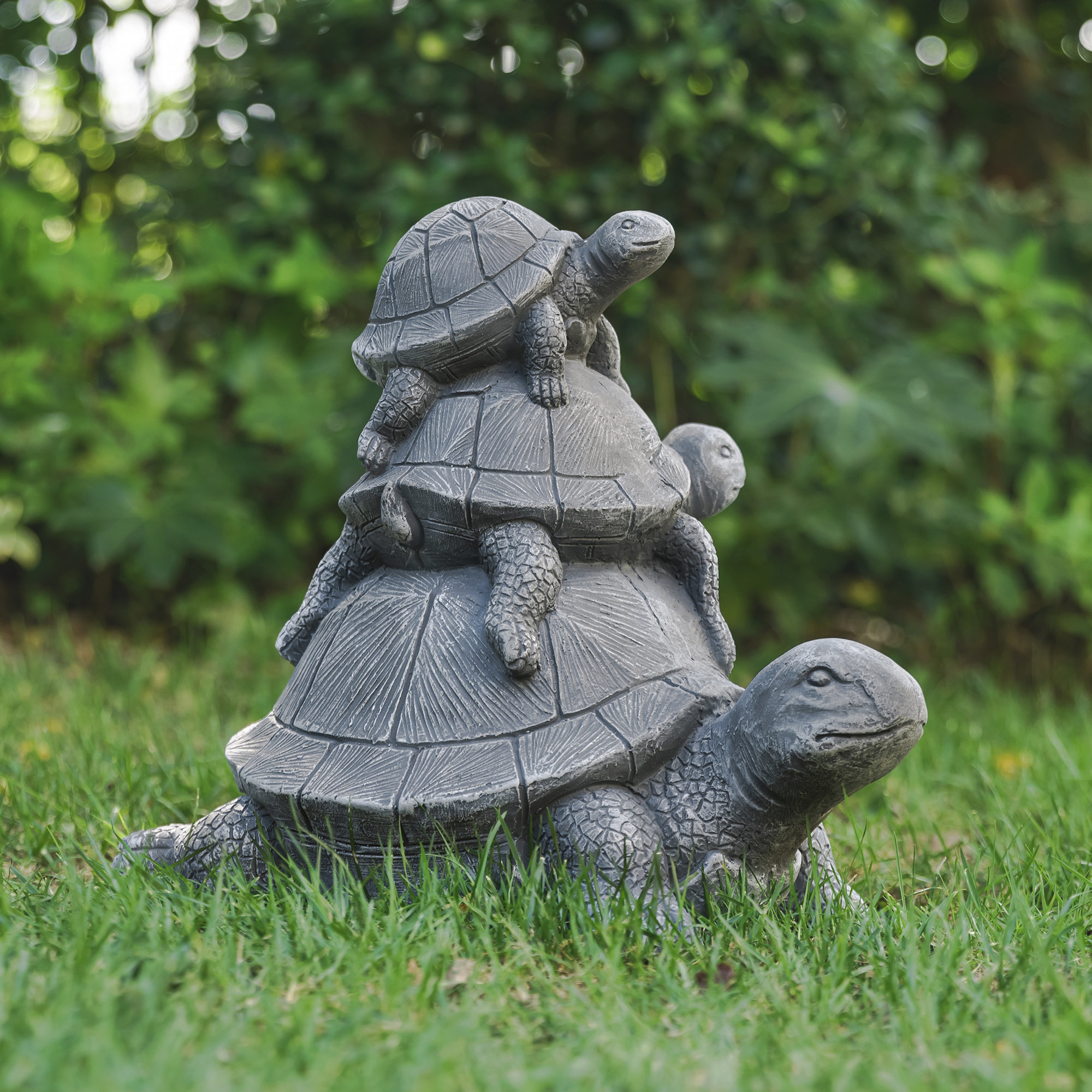 Trinx Zachary Stacked Turtle Garden Statue & Reviews | Wayfair