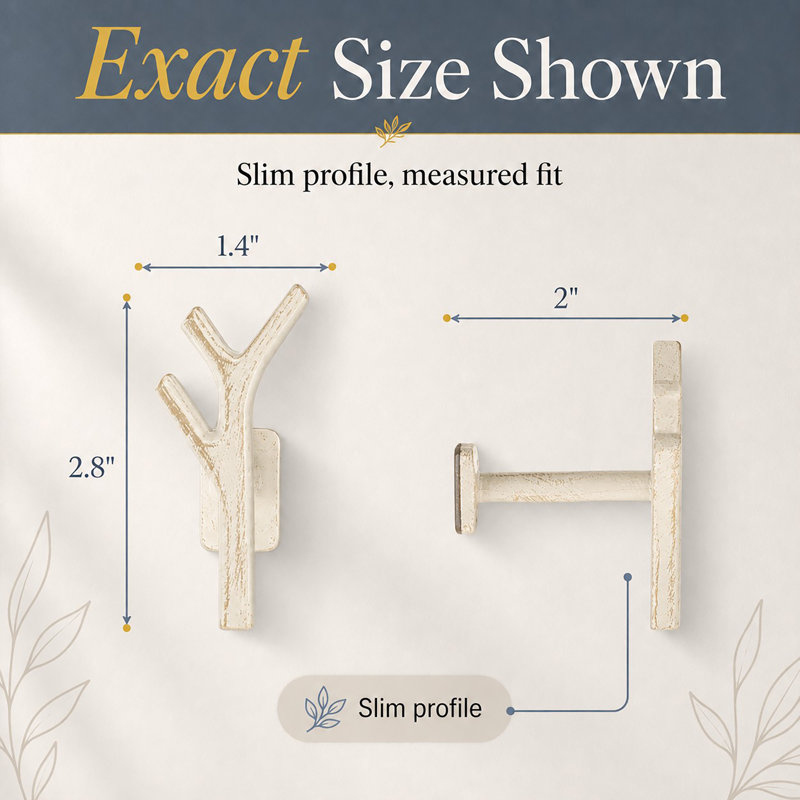 Curtain Holdback, Ecru/Gold