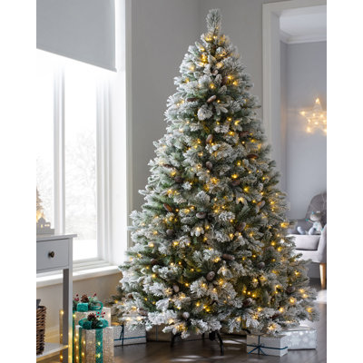Lighted Artificial Pine Christmas Tree