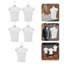 Ensemble de 5 torse de mannequin mâle 23,2 po avec crochets de suspension, dos creux blanc-111378577