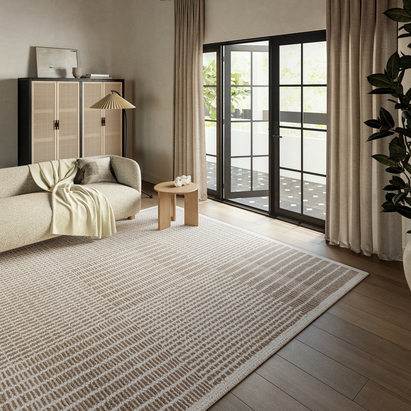 Montceito Tiled Wool Area Rug, Rectangle 8'6" x 11'6"