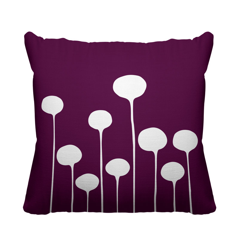 Courtland Outdoor Reversible Throw Pillow, 17W" x 17H", Purple