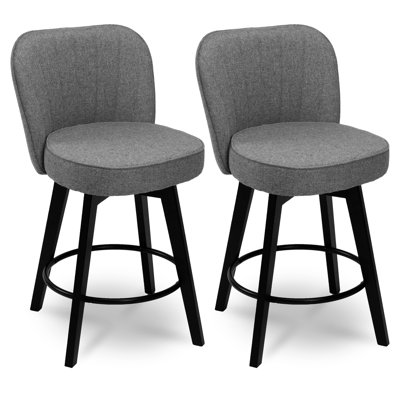 Kyenzie Swivel Upholstered Counter Stool