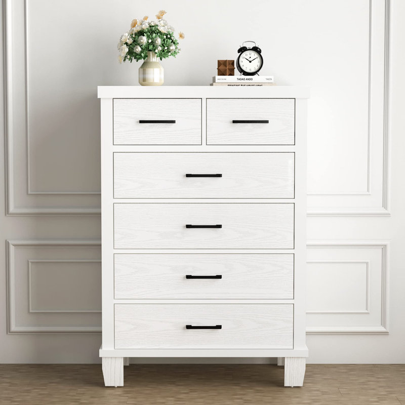 Mairit 31.5'' W 6 - Drawer Dresser, White