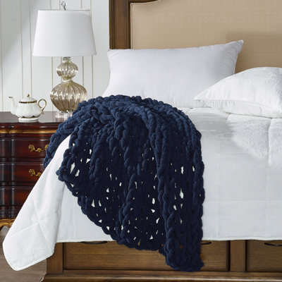 Chenille Knitted Chenille Throw