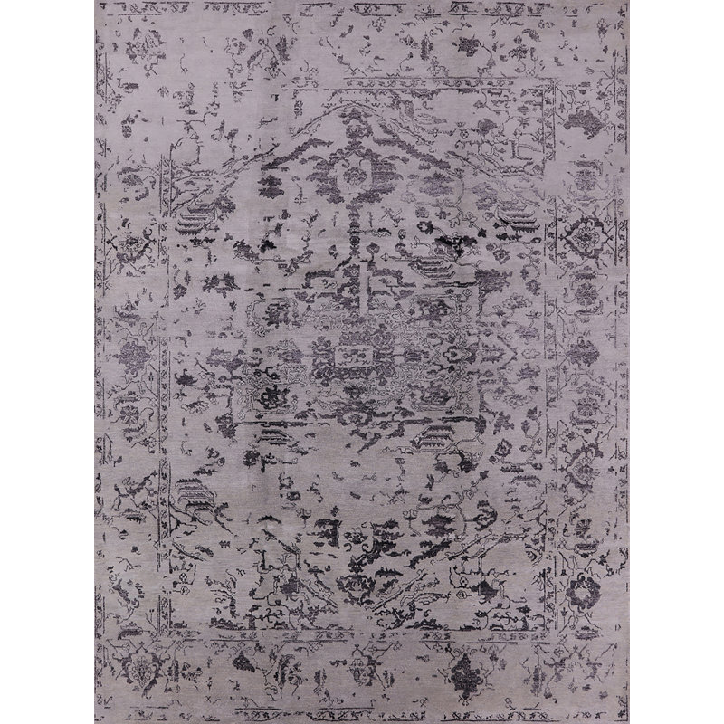 Tapis oriental gris / noir Hunsberger, Rectangle 3 pi x 5 pi