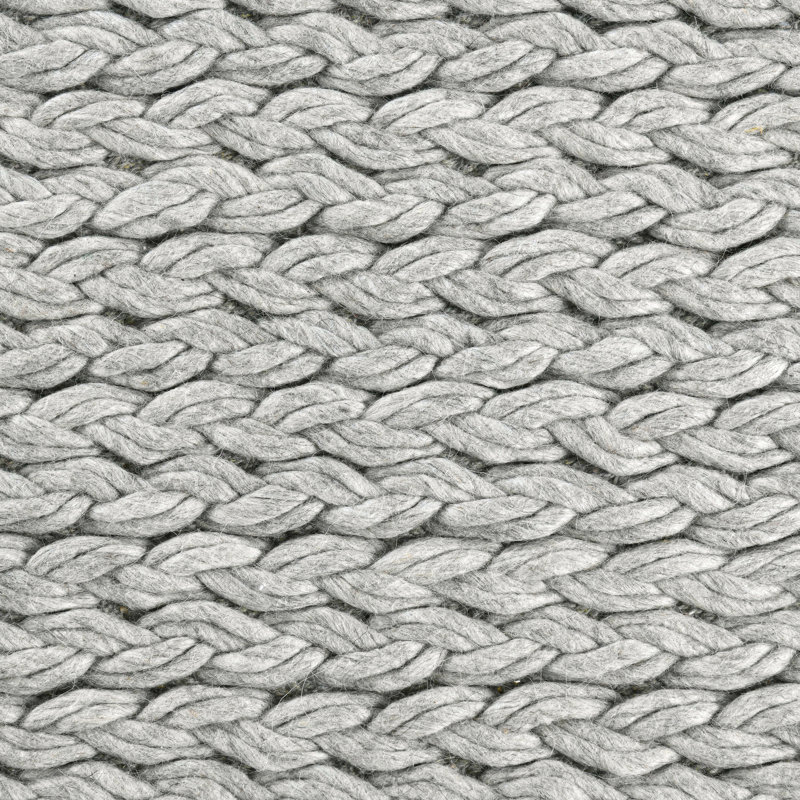 Oxnard Hand Woven Wool Checkered Area Rug, Rectangle 5' x 8'
