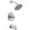 Ensemble de robinet de baignoire et de douche en chrome Saylor 17 Series avec pomme de douche H2Okinetic, ensemble de garniture de douche, ensemble de robinet de baignoire, robinet de baignoire de douche, chrome (valve non incluse)