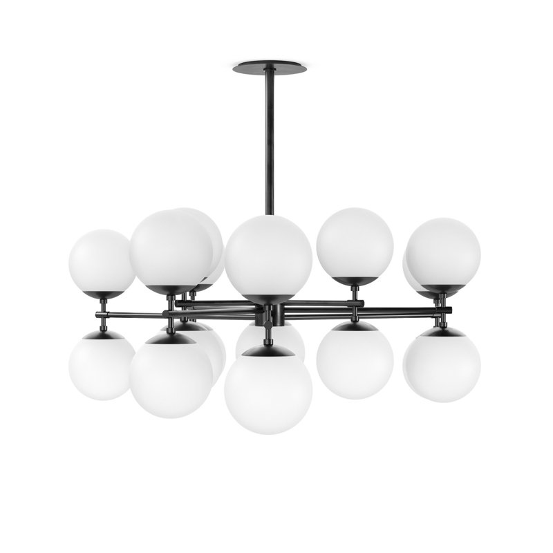 Zodiac 18 - Light Chandelier, Black Gunmetal