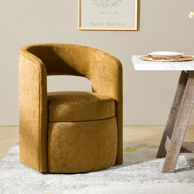 Chaise de salle à manger moderne avec rangement de 25,5 po Aadhira