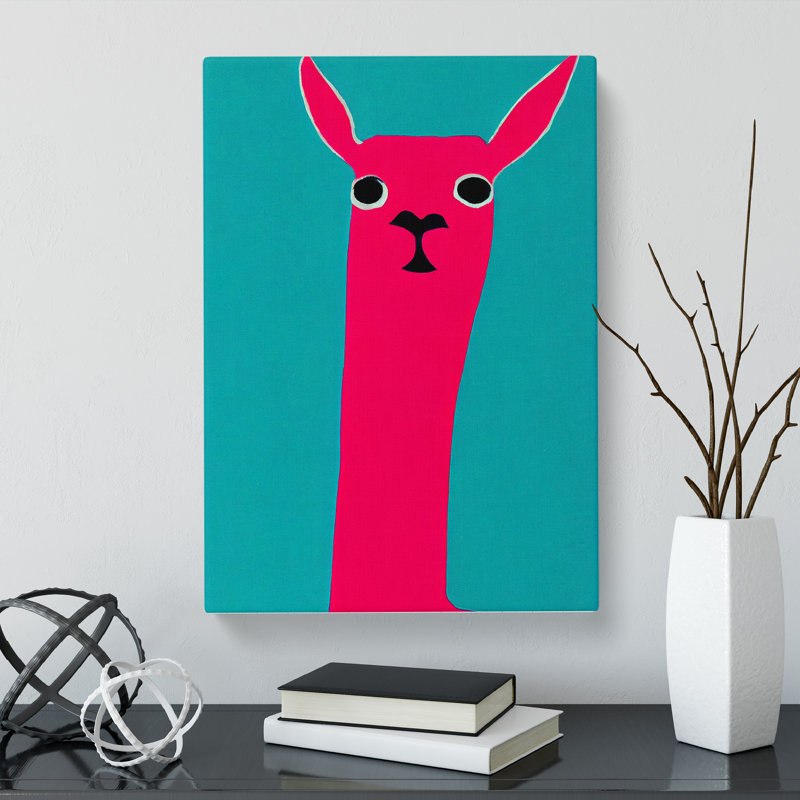 Llama Abstract - Wrapped Canvas, 50cm H x 35cm W x 3cm D