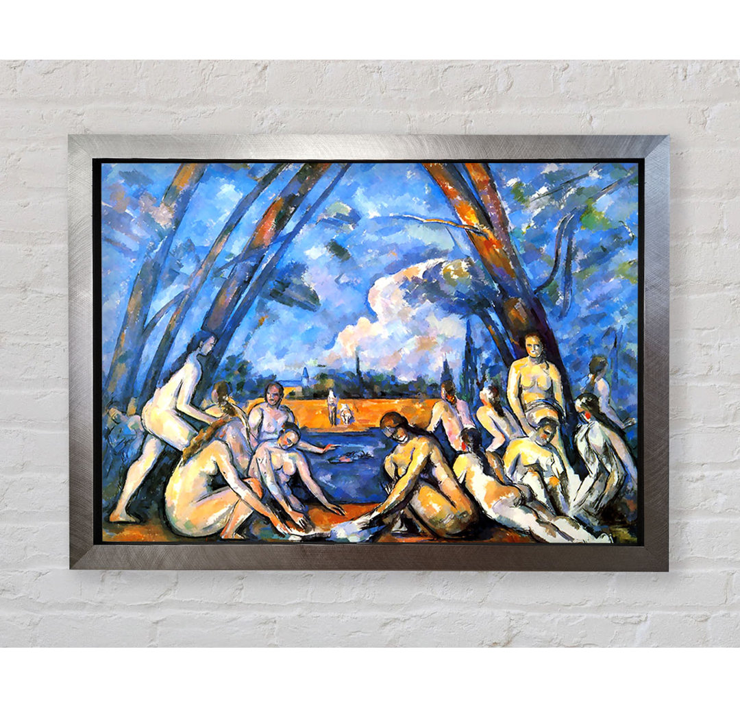 Gerahmtes Leinwandbild Cezanne Large Bathers 2