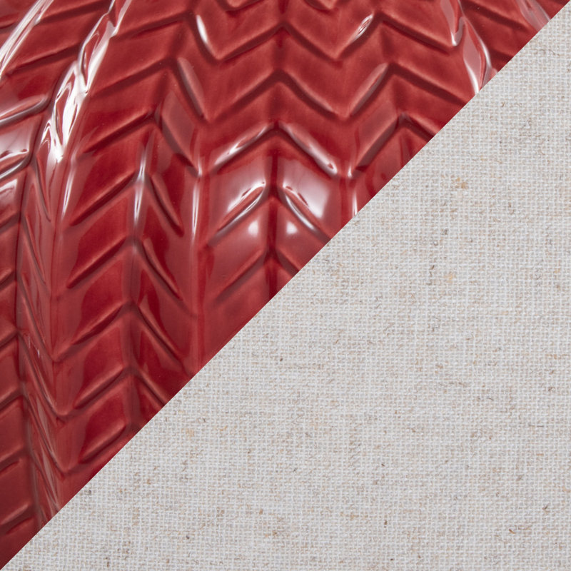 Lampe de table contemporaine en céramique, Rouge