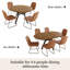 Ensemble de table de salle à manger extensible 43,2 "-59.1" Clanton, table de cuisine ronde Mid-Century-2035033159-2035033152-2035033155