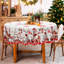1 Edelen rond / rectangulaire en polyester 1pc, Edelen de Noël avec pin, bonhomme de neige, camion, bord embosé, décorations de Noël pour table à manger, décoration de table de fête de fête, cadeau de fête parfait