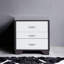 White & Black Accent Table With 3 Drawers, 40Lbs Weight Capacity On Top, Wood Construction Modern Rectangular Nightstand In Black, 3 Cabinet, And Pb