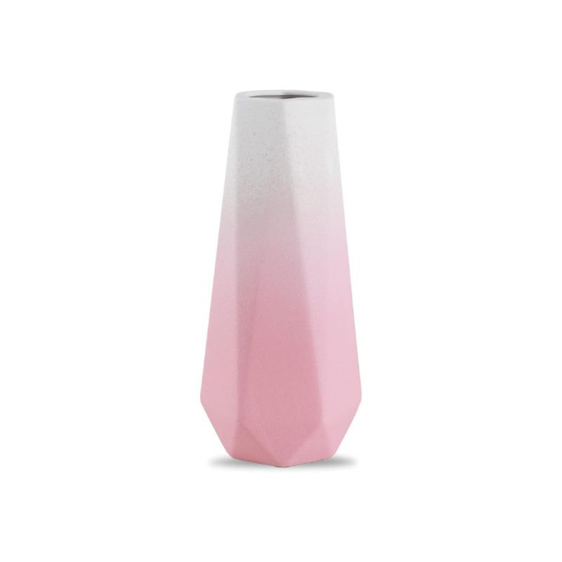 Vase en céramique géométrique givré