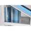 Bleu 76 po avec sensation naturelle, espace de jeu extérieur, plateau amovible, toit imperméable en lapin pour l'intérieur et l'abri en bois, espace, salon