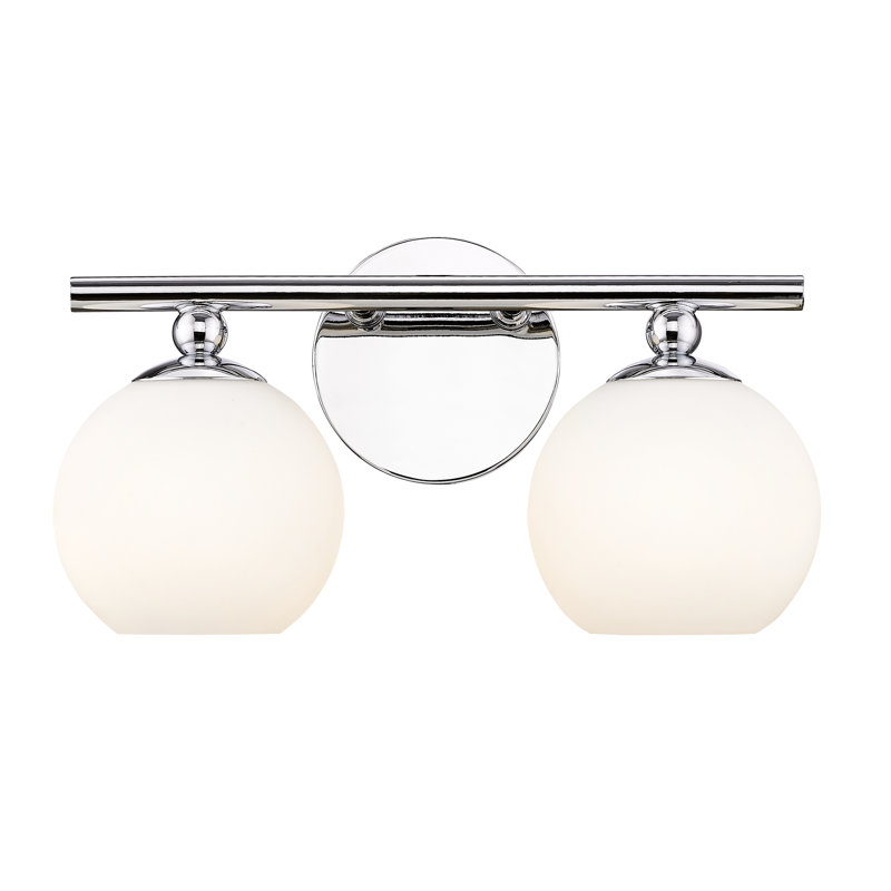 2 - Light Dimmable Vanity Light, Chrome