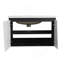 Meuble-lavabo mural flottant 32 po avec lavabo simple et porte d'armoire à fermeture en douceur 32 po