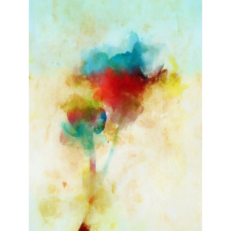 Tulipes par Angel Estevez - Peinture, Papier avec cadre noir, H 21,25 po x l 17,25 po