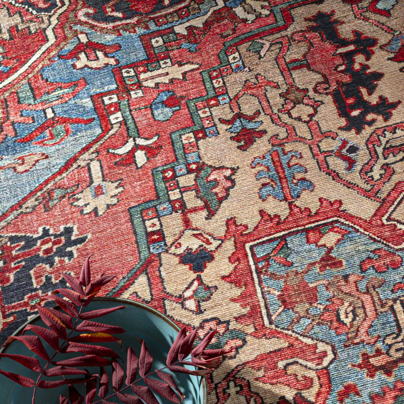 Longino Oriental Indoor Rug, Rectangle 6'7" x 9'