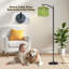 Lampe sur pied PeeNoke Arc Green Wavy White Hearts Four Leaf Clovers