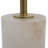 D10x34" Ipori Alabaster And Metal Buffet Lamp