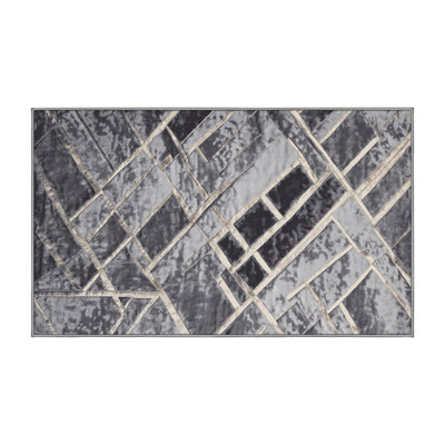 Tapis gris lavable à la machine