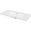 Comptoir de salle de bain 36 po, céramique, lavabo blanc, aucun accessoire supplémentaire inclus, 3 trous de robinet pré-percés, fixation 4 po, style moderne, profondeur 18 po, hauteur 6,6 po