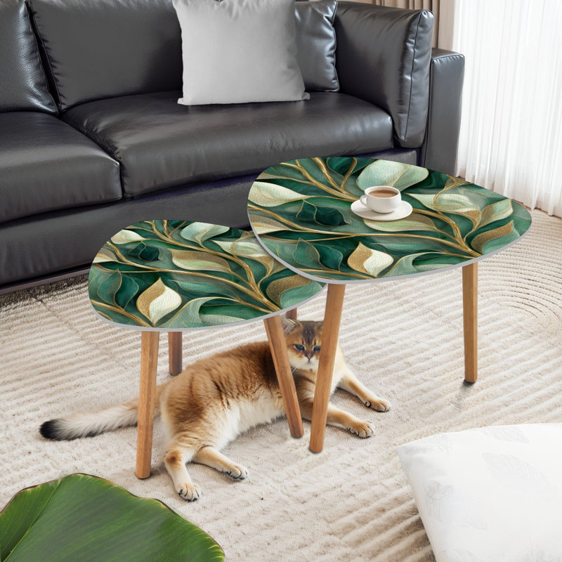 Ensemble de 2 tables basses gigognes Triangle