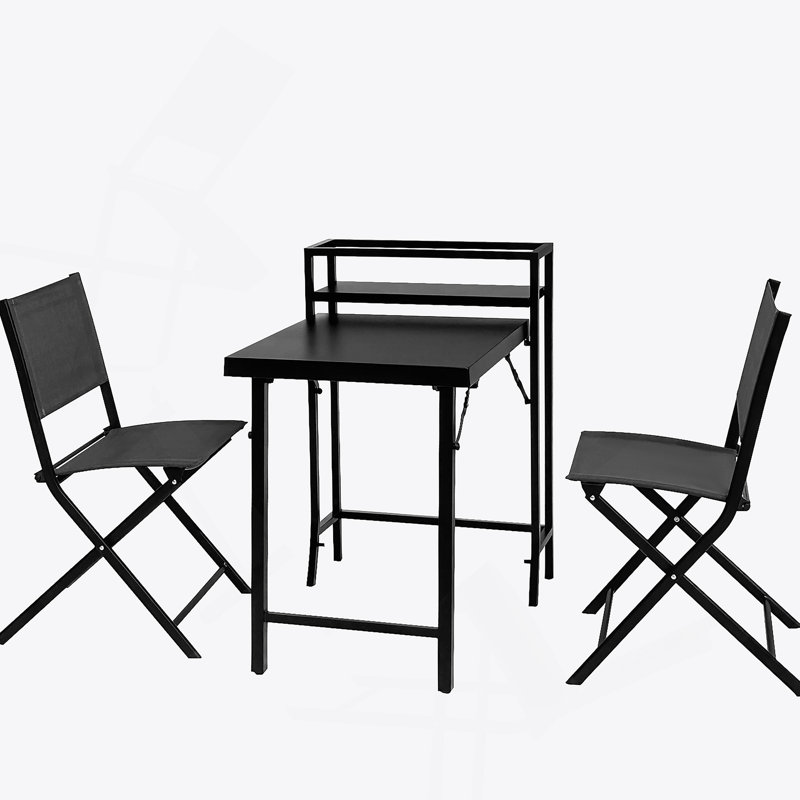 3PCS Patio Bistro Set, Patio Set Of Foldable Patio Table And Chairs,Outdoor Patio Furniture Sets