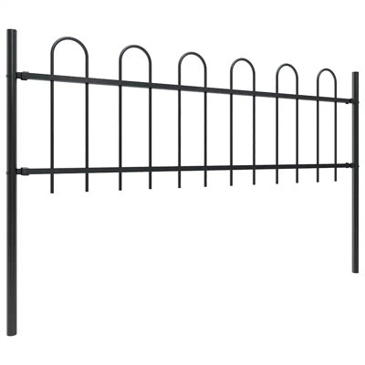 Danyel Black Metal Fence Panels Included