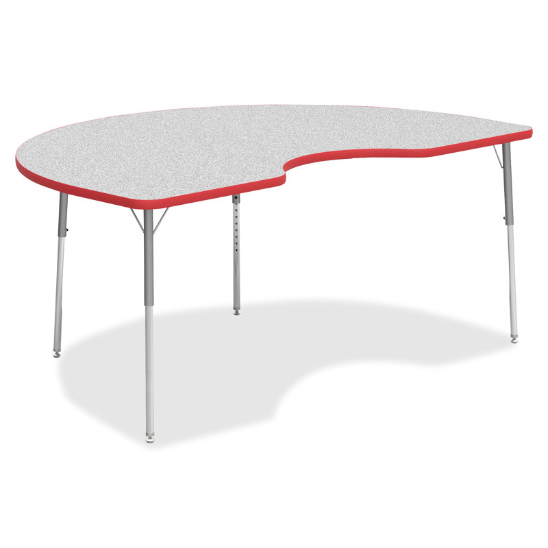 Table d'activité pour reins à hauteur ajustable, Gris et rouge