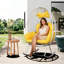 Fauteuils berçants et coulissants de patio pliables, chaise Cocoon en métal pour la maison Pe Rattan
