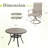 4-Person Round Patio Dining Set With Swivel Textilene Chairs-12098935