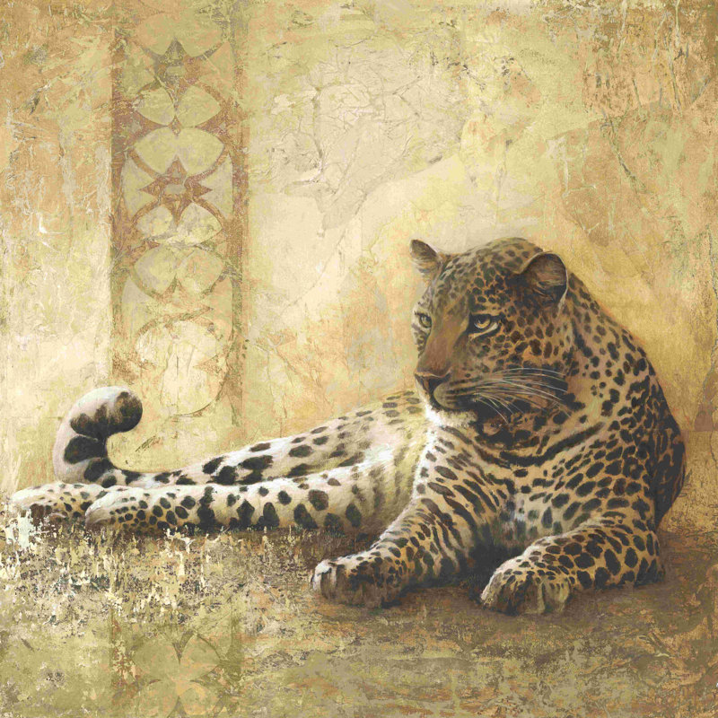 Guépard couché, H 12 po x l 12 po