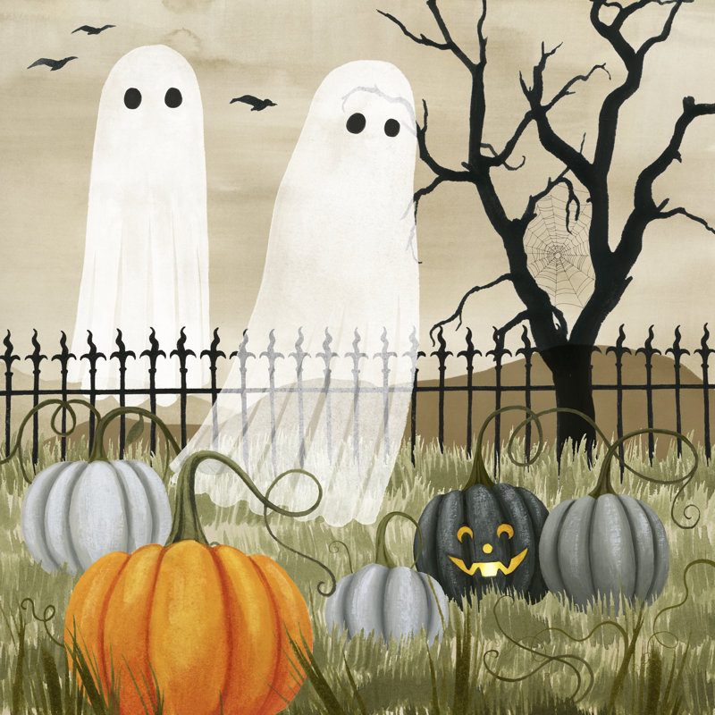 Haunted Pumpkin Patch II by Grace Popp - Wrapped Canvas Painting, 76cm H x 76cm W