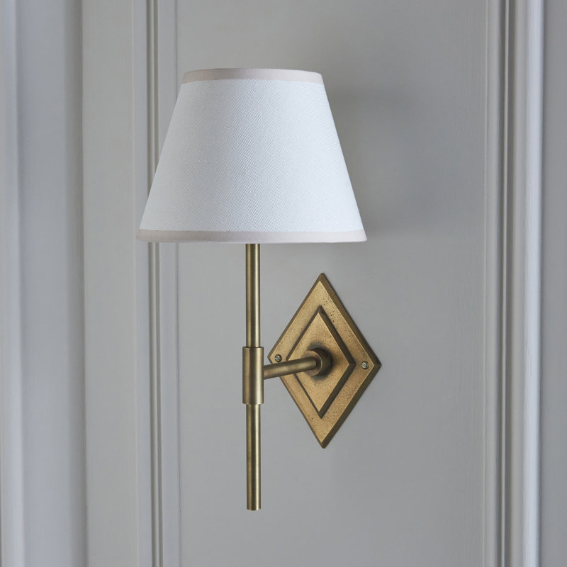 Berra Steel Armed Sconce, Beige