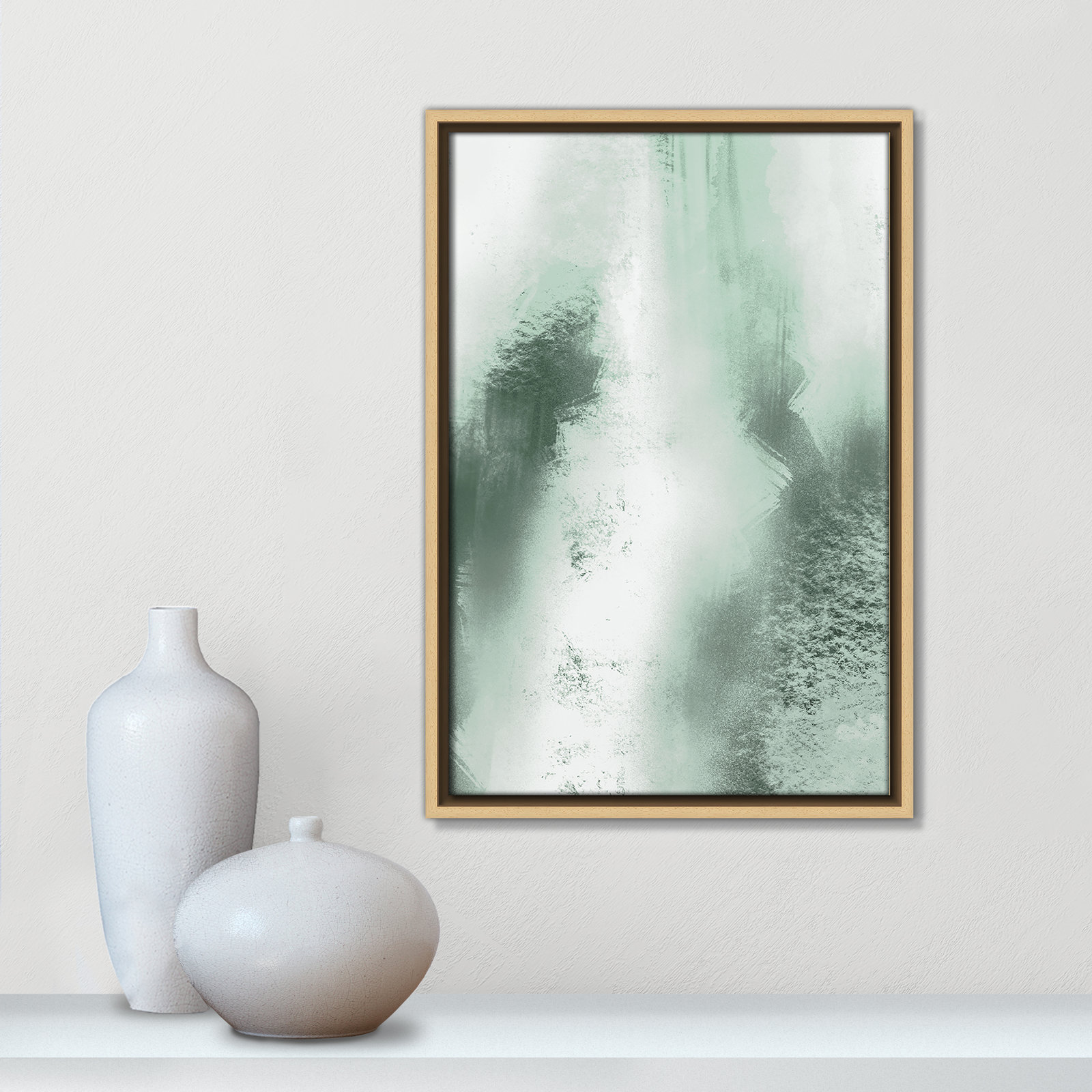 Quietude Smudges I Print by Marcus Prime, 13.5'' W x 19.5'' H, Natural Floater