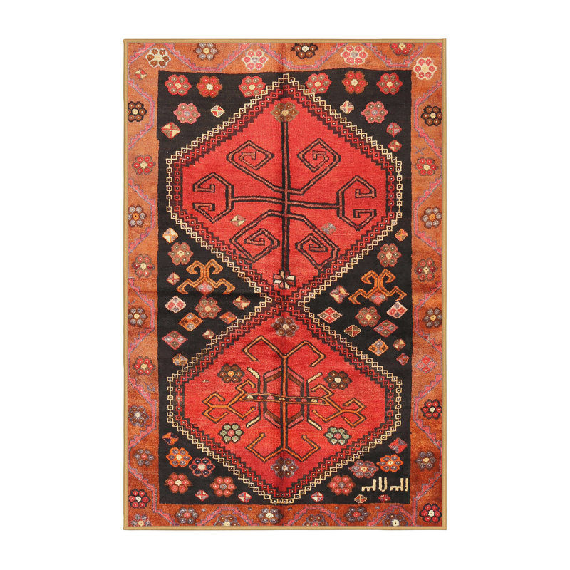 Tapis orange Southwestern, Rectangle 7 pi x 10 pi