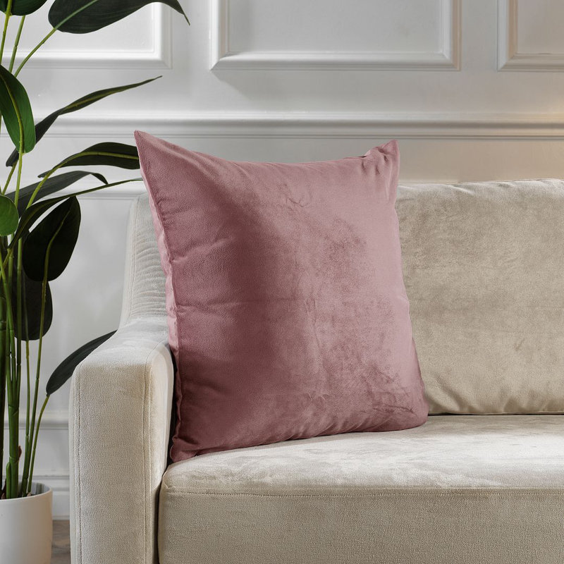Matte Velvet Cushion Cover - 1 Pc, 61cm x 61cm, Rose