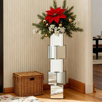 70.5cm Glass Flower Tall Vase Room Decor