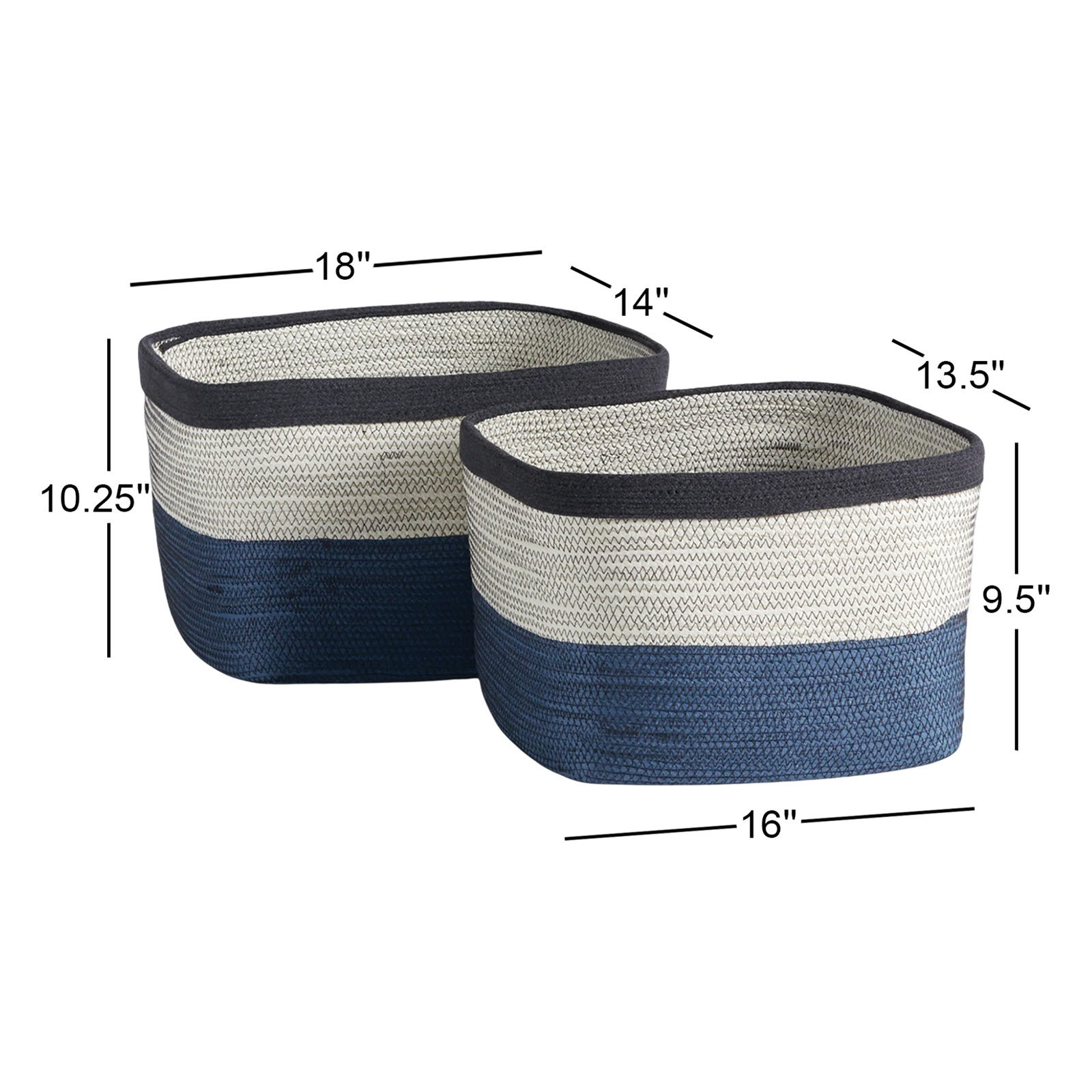 Jumelle 2 Piece Fabric Basket Set