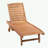 wooden frame Chaise Lounge Chair with Wheels