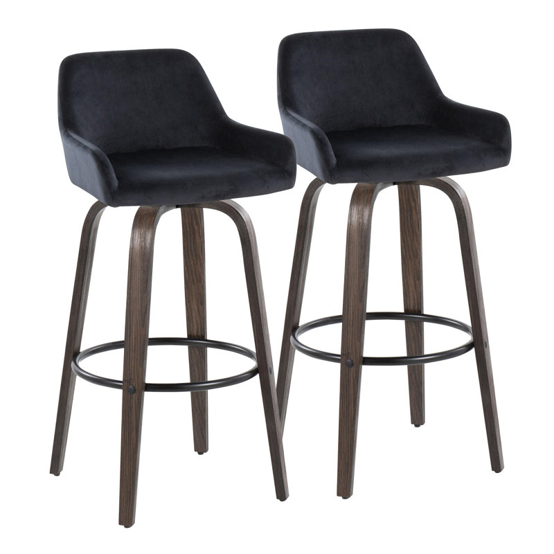 Tabouret de bar 30 po Daniella, Noyer, Noir
