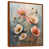 Toile avec cadre flottant brun
