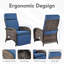 Chaise longue inclinable réglable en osier avec coussins Serita-1222851244
