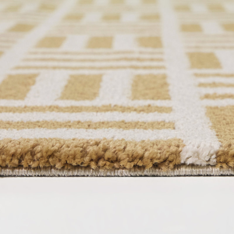 Tapis à motif géométrique rouille Atwood, Rectangle 5 pi 3 po x 7 pi