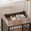 Table de bout pour petite cage de chien, table de bout pour chenil avec tiroir de rangement-1042441200
